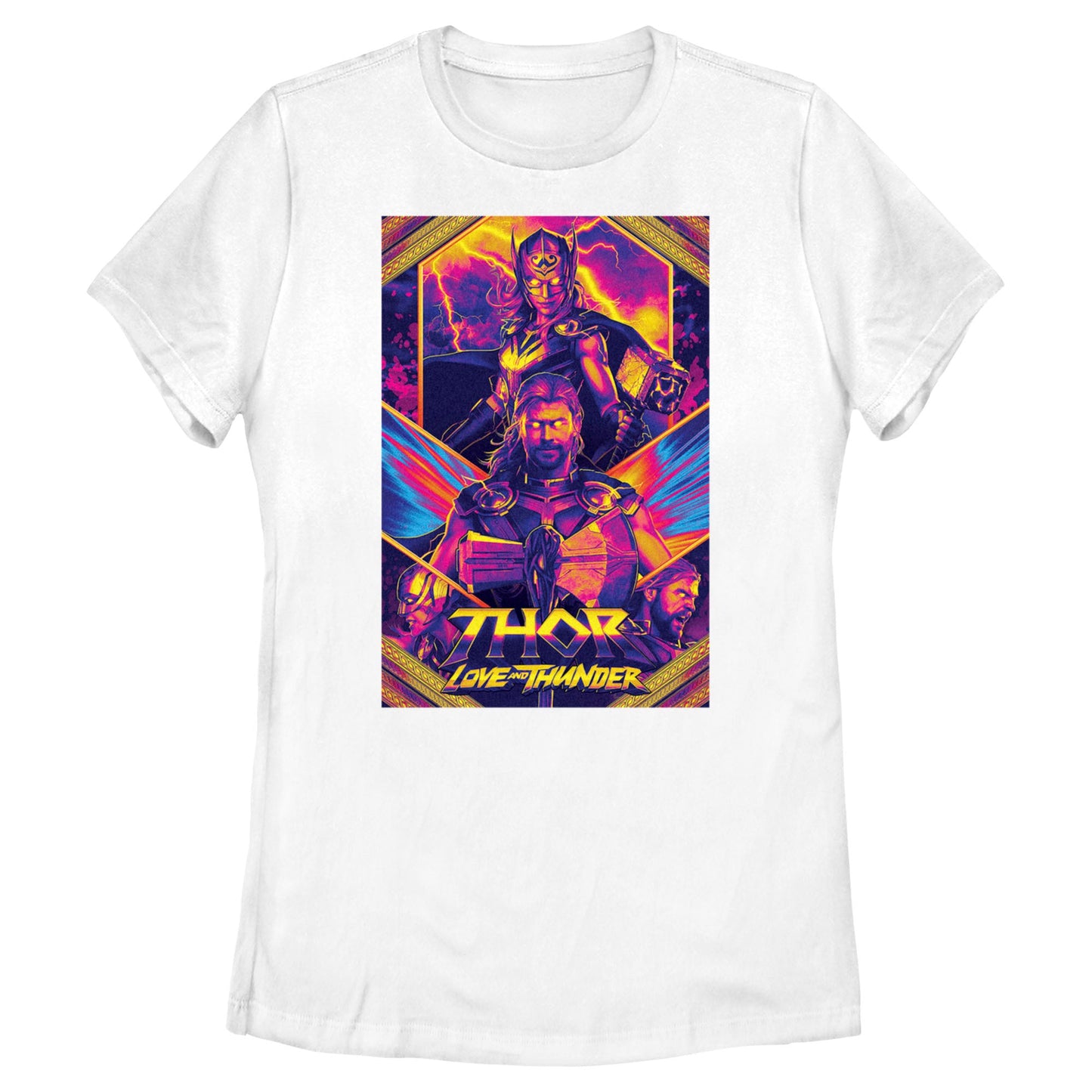 Camiseta Neón de Mujer Marvel Thor: Amor y Trueno