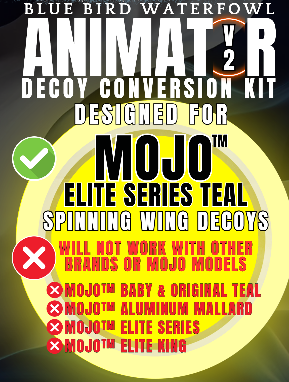 Mojo Elite Series Teal Animator V2 - Enhanced Motion Decoy - Korvel