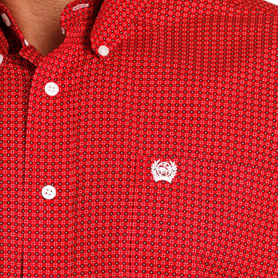 Bold Red Cinch Men's Long Sleeve Shirt - Korvel