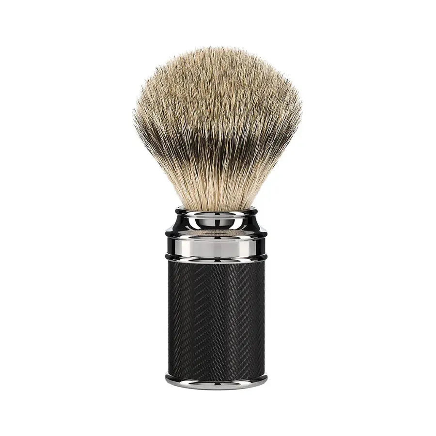 Brosse à raser MuHLE Silvertip Badger en Noir/Chrome