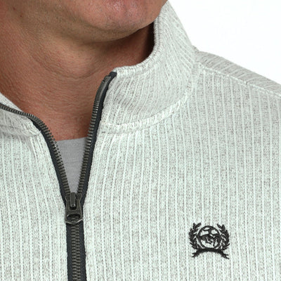 Cinch Men's Light Grey Quarter-Zip Pullover - Korvel