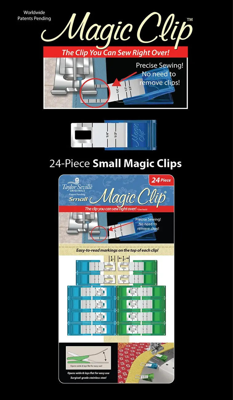 Magic Clip Small - Set de 24 piezas para costura sin costuras