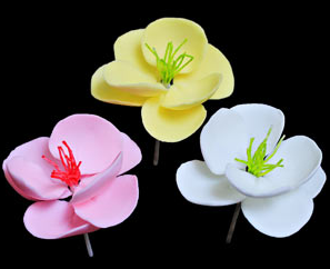 Yellow Magnolia Flower Decorations - 25 Count
