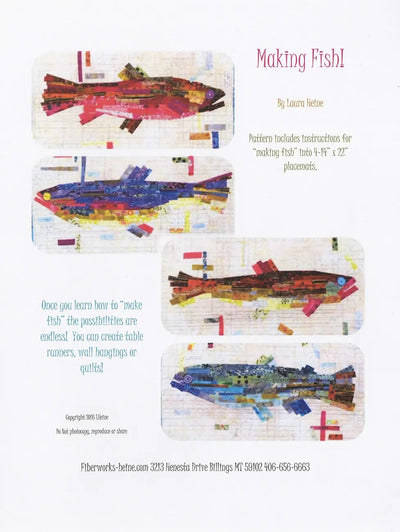 Patrón de Costura de Collage de Peces