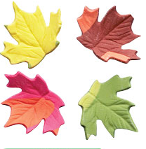 Maple Leaves - Gumpaste - Assorted Colors (108 Pieces)