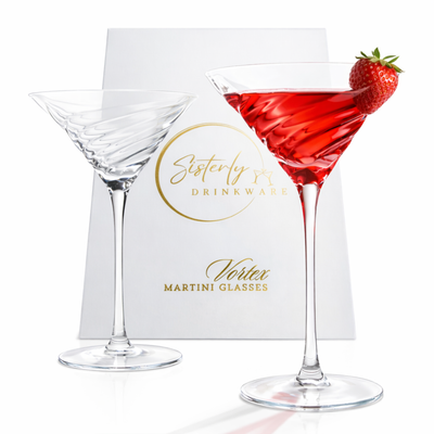 Elegant Vortex Cocktail Glass Set - Korvel