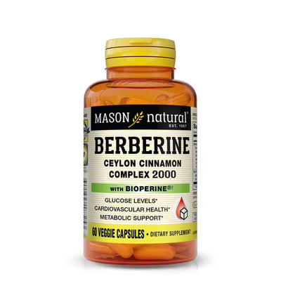 Mason Vitamins INC Natural Berberine Ceylon Cinnamon Complex 60 Veggie Capsules