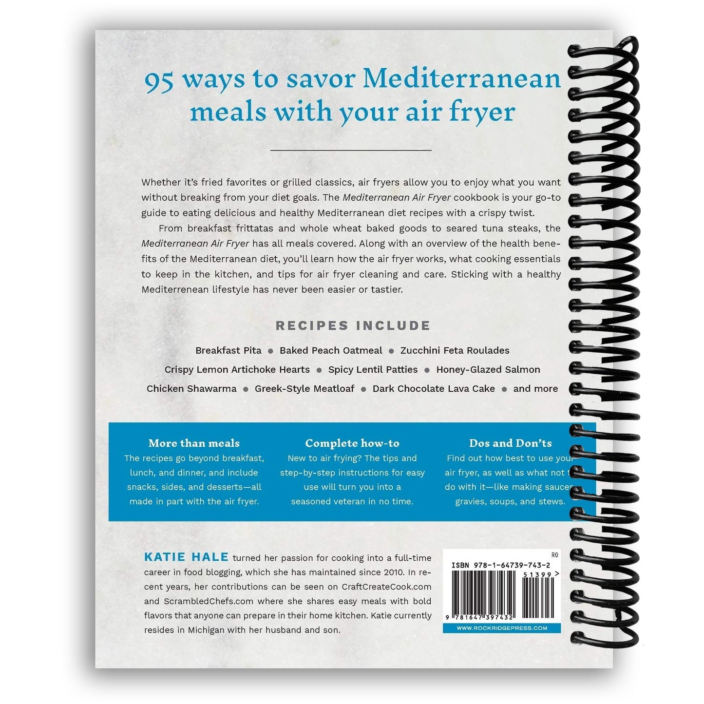 Mediterranean Air Fryer: 95 Healthy Recipes to Fry, Roast, Bake, and Grill (Spiral Bound) - Korvel