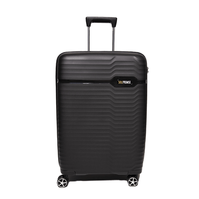 24-inch Black Hardcase Roller Luggage with 360° Wheels & TSA Lock