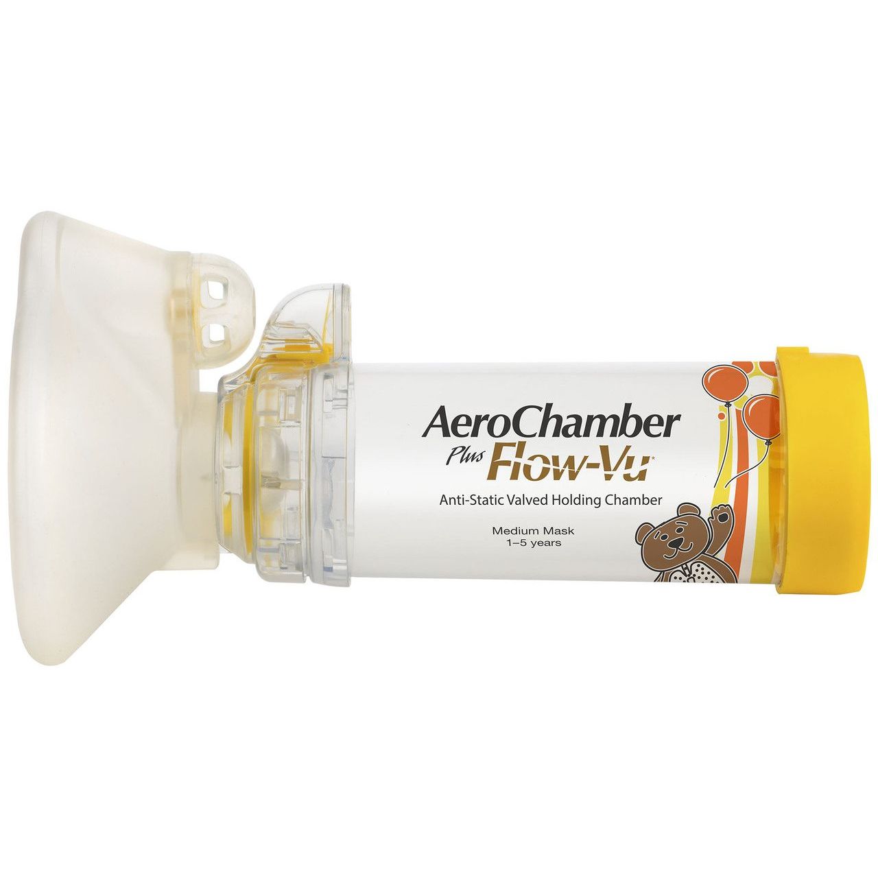 Cámara AeroChamber Plus Flow-Vu con máscara mediana
