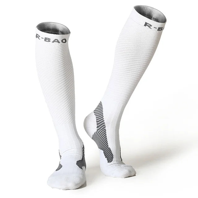 Men/Women Leg Support Stretch Sport Socks Compression Knee High Socks High-quality Runing Marathon Cycling Sock - Korvel