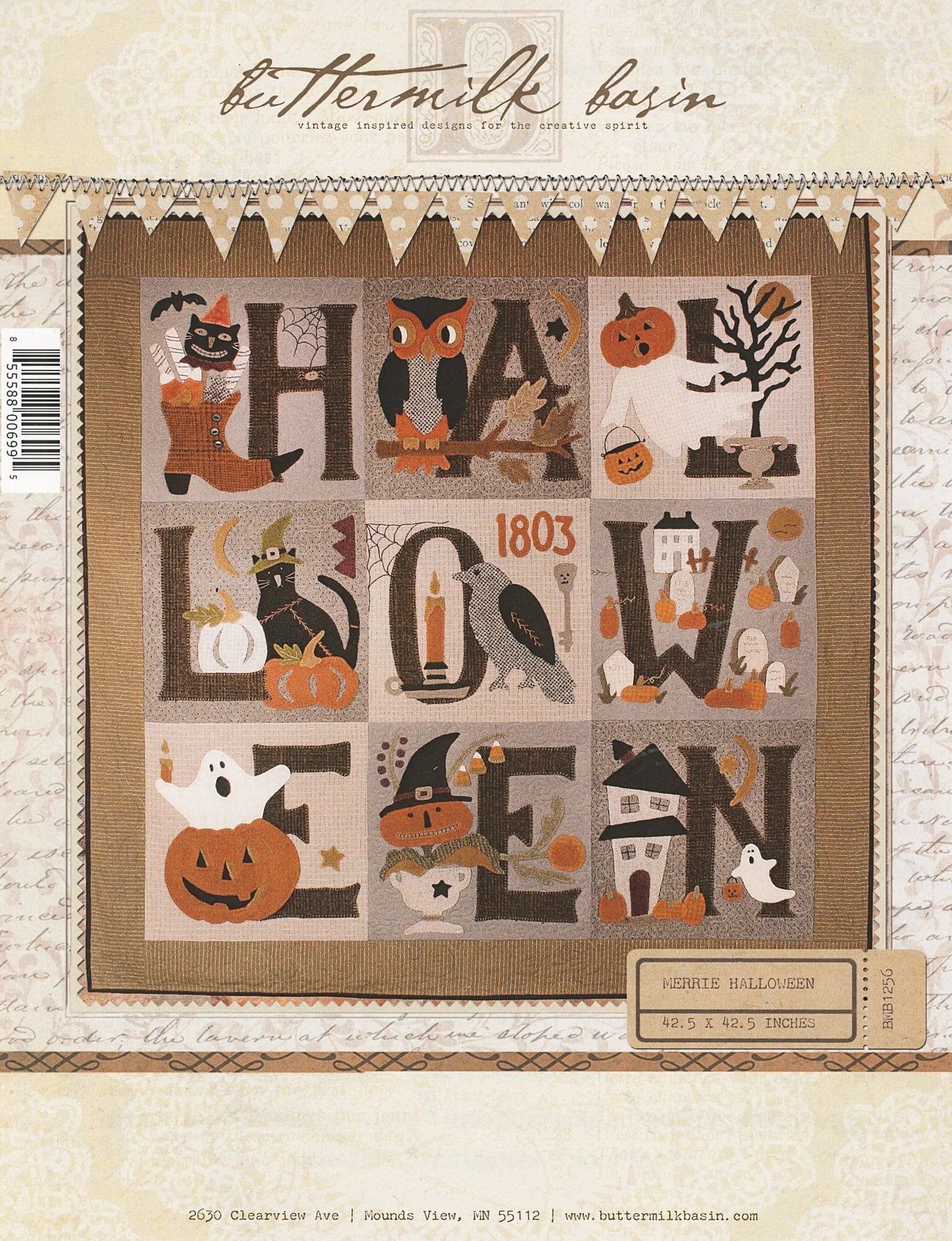 Merrie Halloween Quilt - 42.5 inches Square