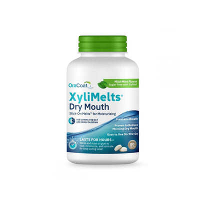 OraCoat XyliMelts for Dry Mouth Relief - Mild Mint, 80 Ct