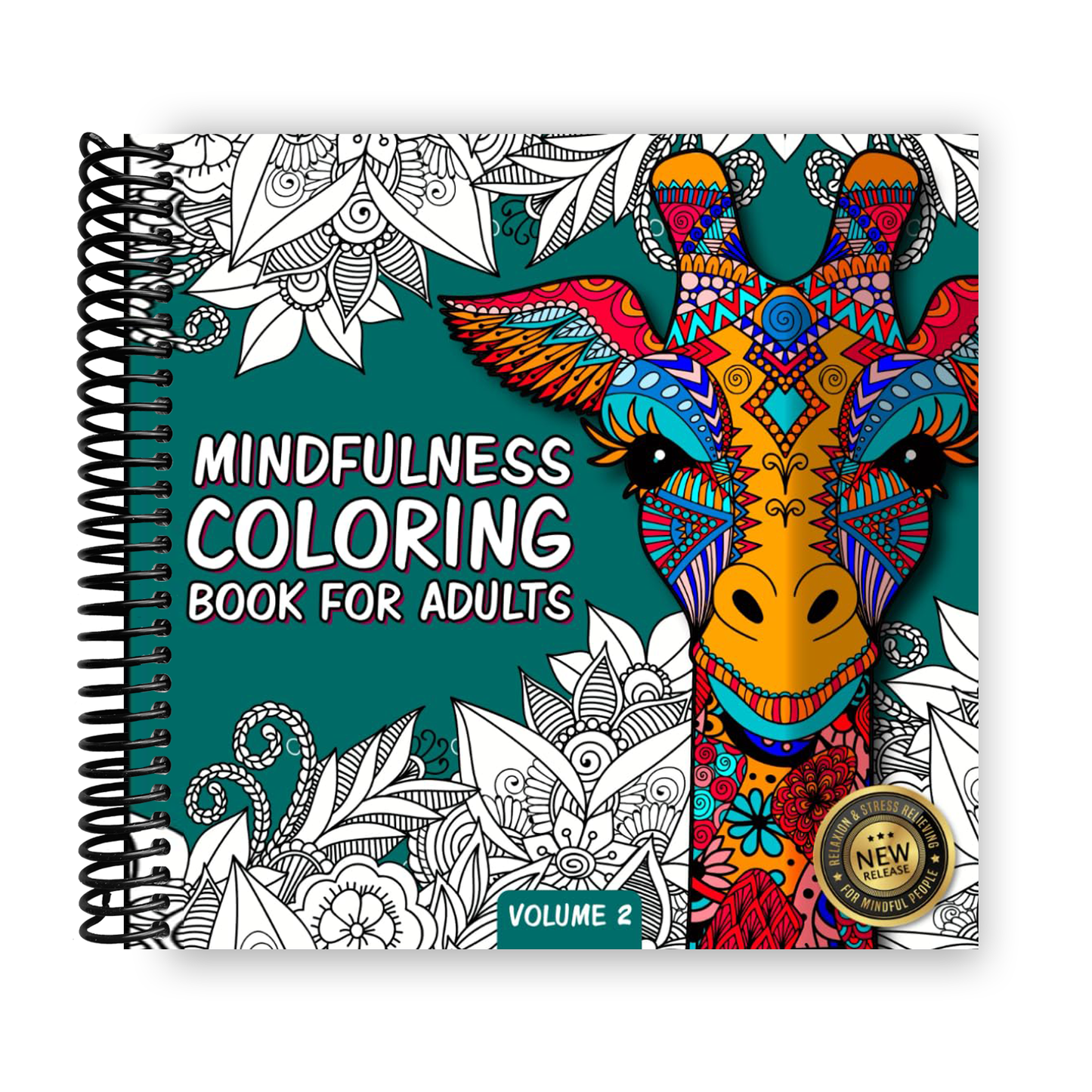 Zenful Coloring Book for Adults: Embrace Tranquility with Stress-Relieving Animal and Mandala Designs (Spiral Bound) - Korvel