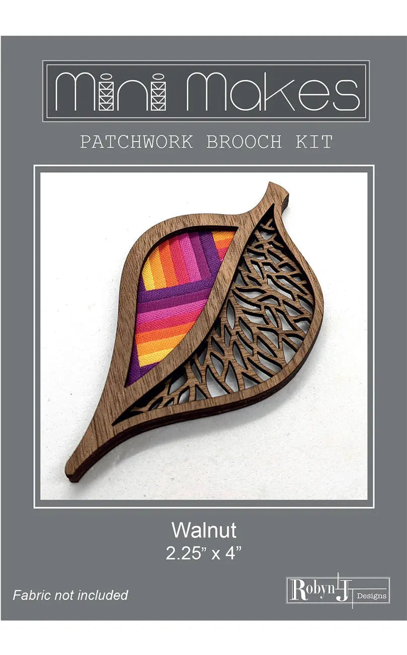 Mini Makes Brooch Hoja Nogal