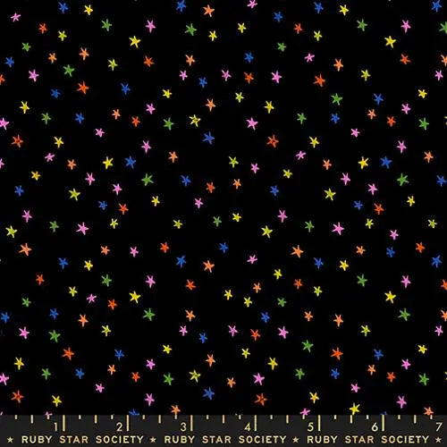 Mini Estrellado Arcoíris de Algodón Vivid - 43"/44" Por Yarda