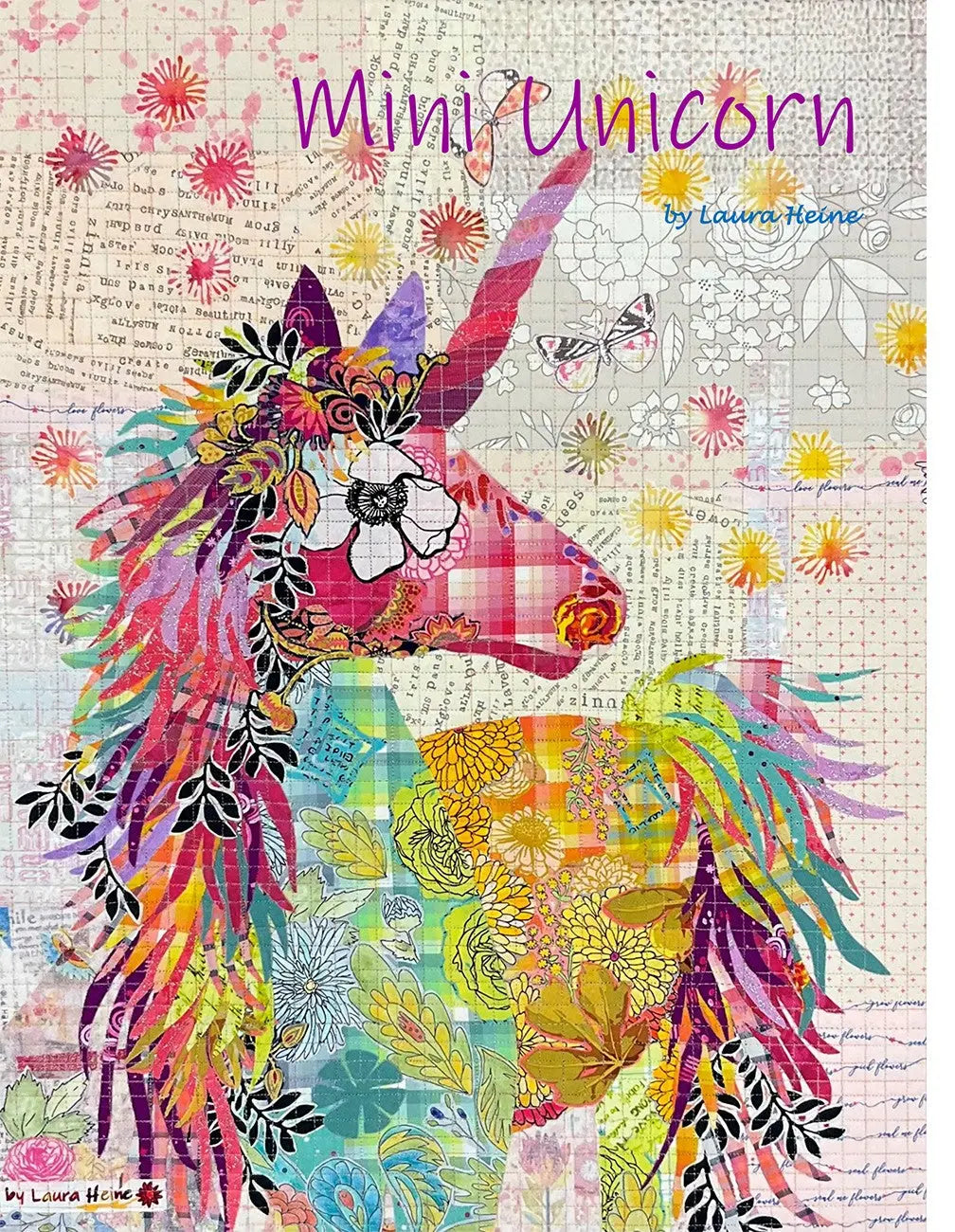 Patrón de Costura Mini Unicornio Collage de Laura Heine