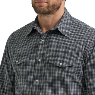 Black Plaid Wrinkle Release | Wrangler Mens - Korvel