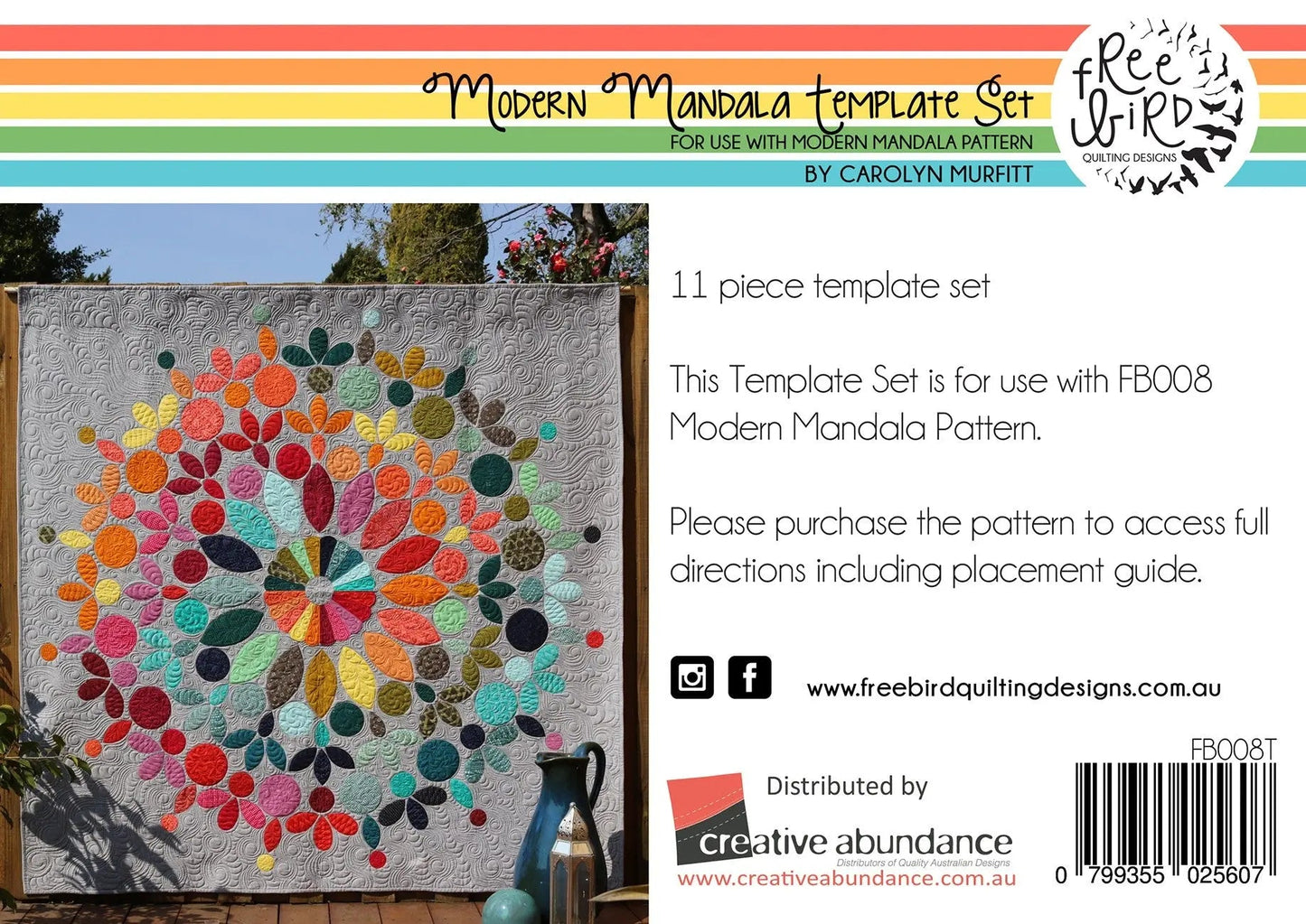 Conjunto de Plantillas Acrílicas de Mandala Moderna