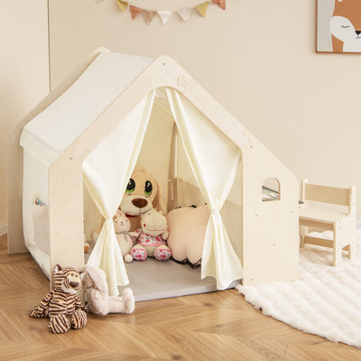 Maison de jeu intérieure Montessori avec bac de rangement et tapis pour tout-petits