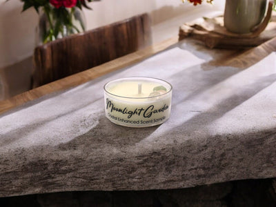 Moonlight Garden Crystal Tea Light Candle - 1oz Coconut-Soy Blend