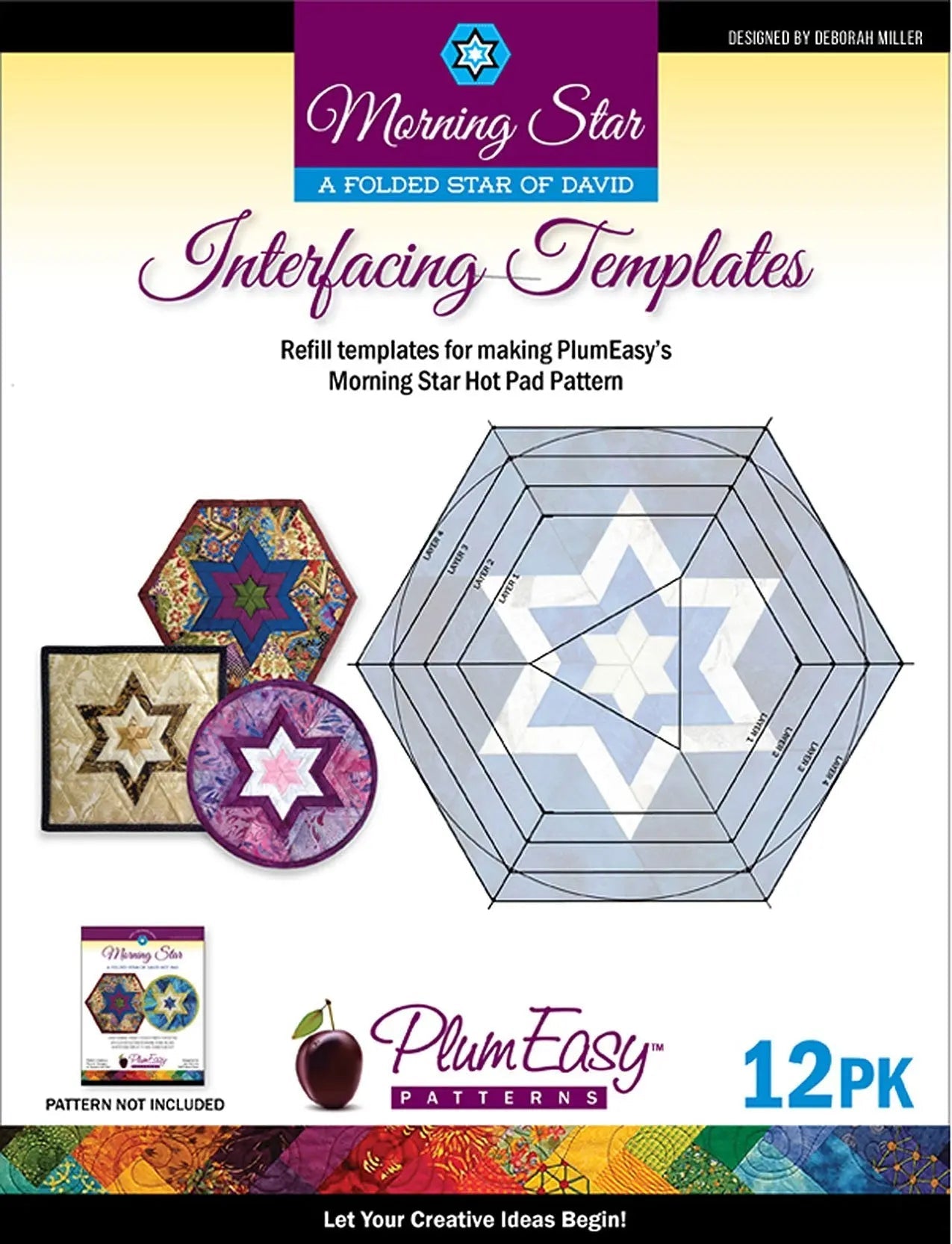 Morning Star Interfacing Template 12-Pack