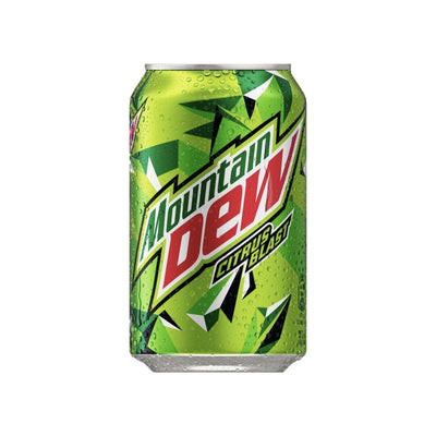Mountain Dew Citrus Blast – Soda aux agrumes du Royaume-Uni en canette de 330 mL
