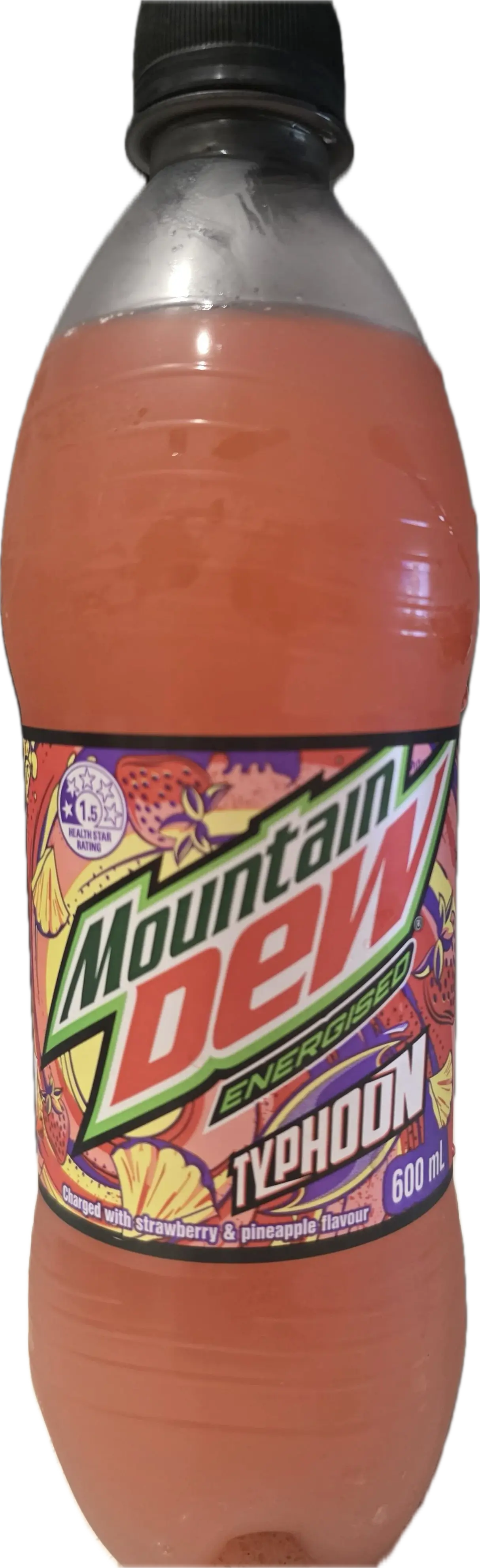 Mountain Dew Energised Typhoon 600mL – Soda à la fraise et à l'ananas