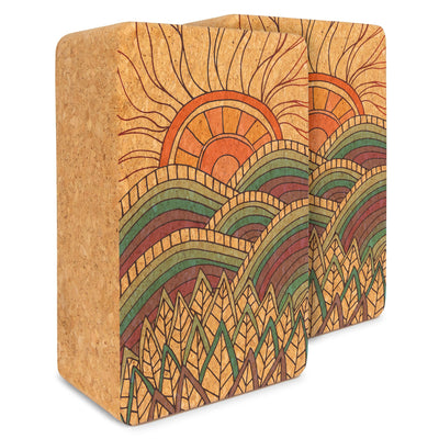 Premium Cork Yoga Block Set for Enhanced Stability - Korvel