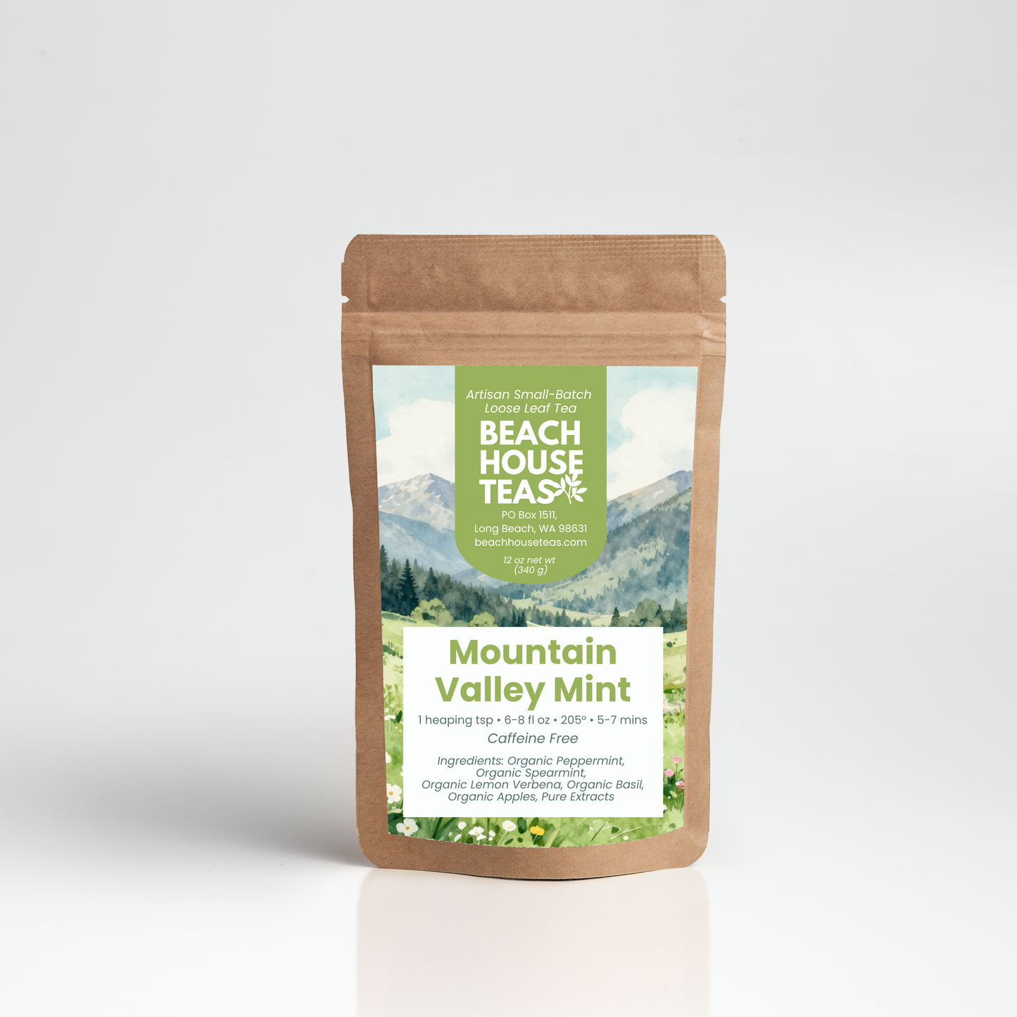 Té de hojas sueltas de menta de Mountain Valley