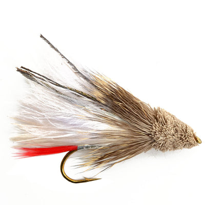 Premium White Marabou Muddler Minnow Streamer Flies - Set of 4 Size 8 - Korvel