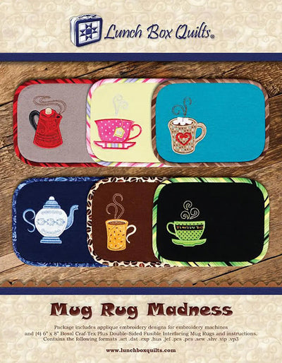 Colección de Patrones de Bordado Mug Rug Madness