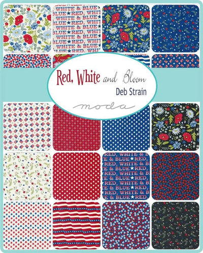 Paquete de Charm Precuts Multi Color Rojo Blanco Bloom