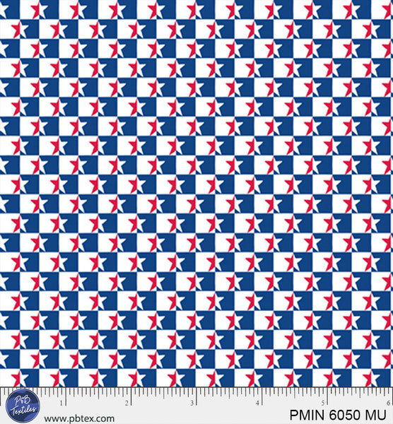 Tissu en coton Multi Patriotic Minis 44”/45” par yard