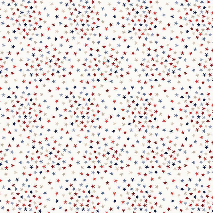 Multi Stars Path to Freedom Cotton Fabric - 44"/45" Per Yard