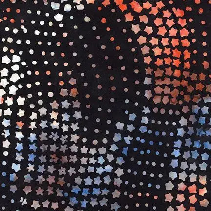 Tela de respaldo ancha Multi USA Stars & Dots por yarda