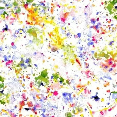 Multi White Paint Splatter Wideback Cotton Fabric