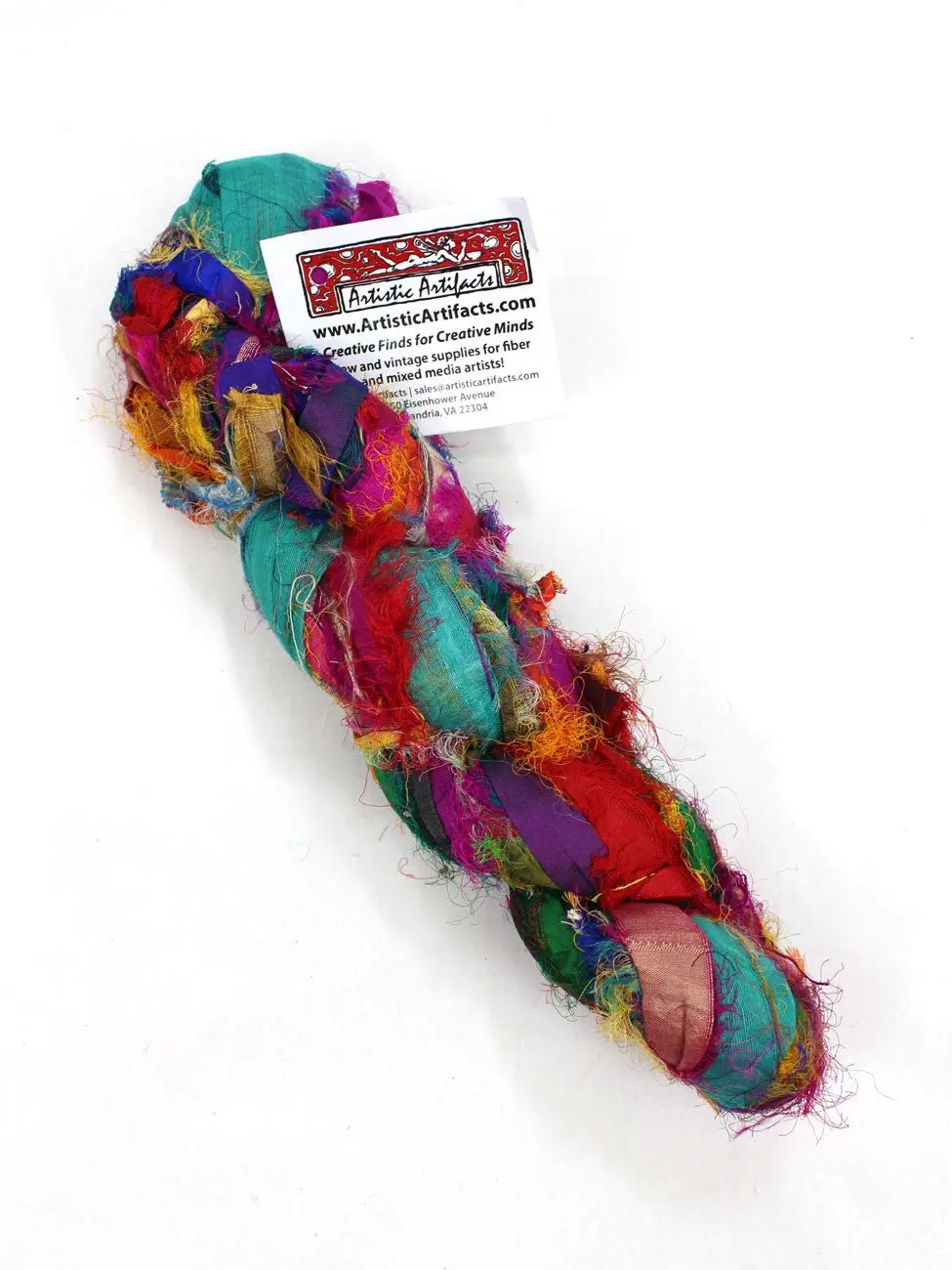 Multicolor Chiffon Silk Sari Ribbon - Unique Crafting Material