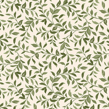 Tissu en coton Wideback Natural Dahlia Dreams Vine