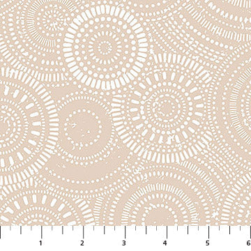 Natural Floribunda Soho Cotton Fabric - 44"/45" Per Yard