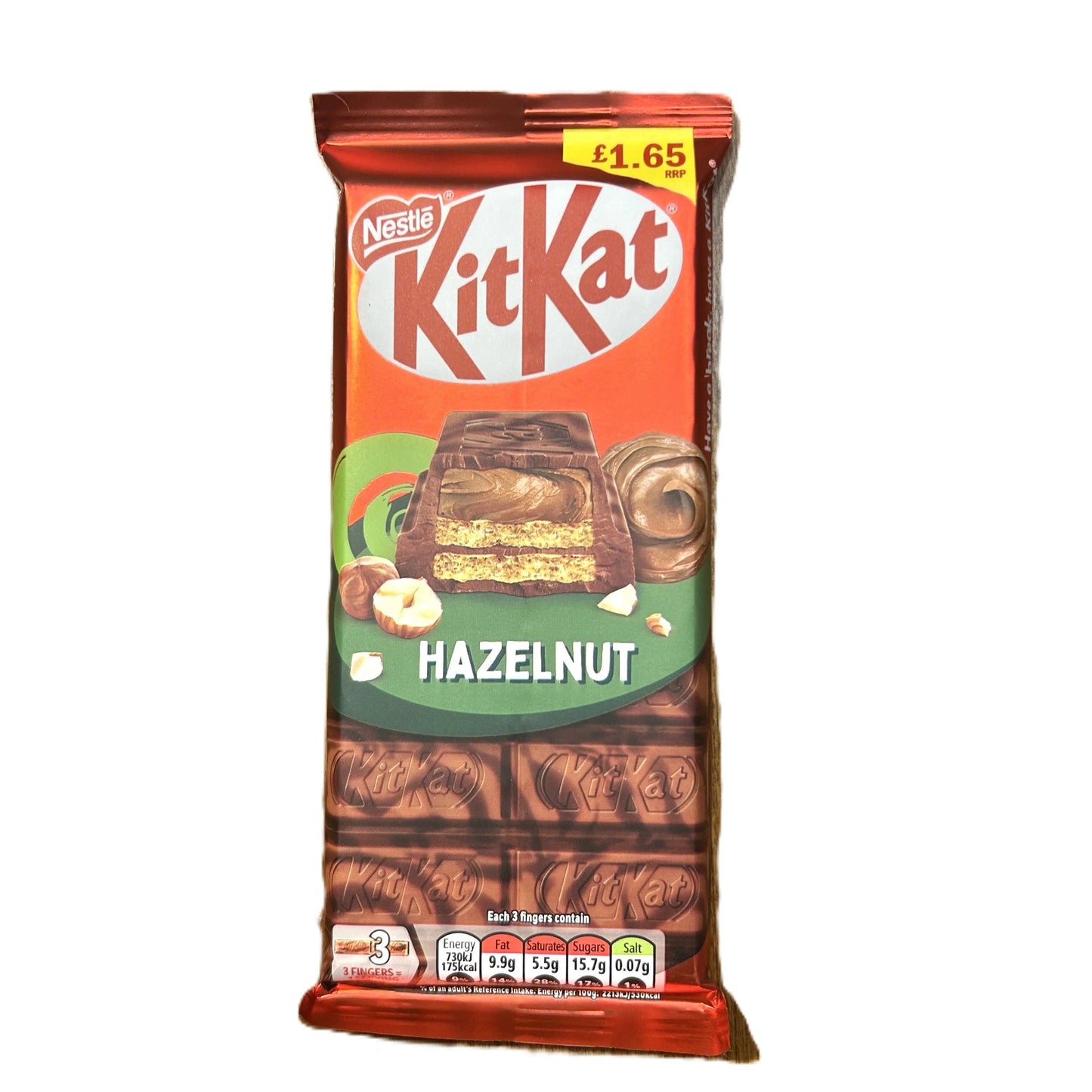 Nestlé KitKat Hazelnut Chocolate Bar - Exclusive UK Flavor 96g