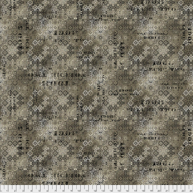 Neutral Faded Tile Cotton Fabric - 44"/45" Per Yard