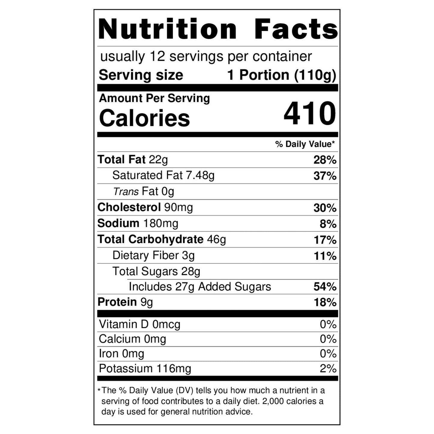 Moda Peanut Party Cake – 9" Pre-Sliced, 12 pcs x 110 g (2.9 lbs / 1,320 g)