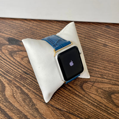 Ocean Blue Matte Alligator Apple Watch Band