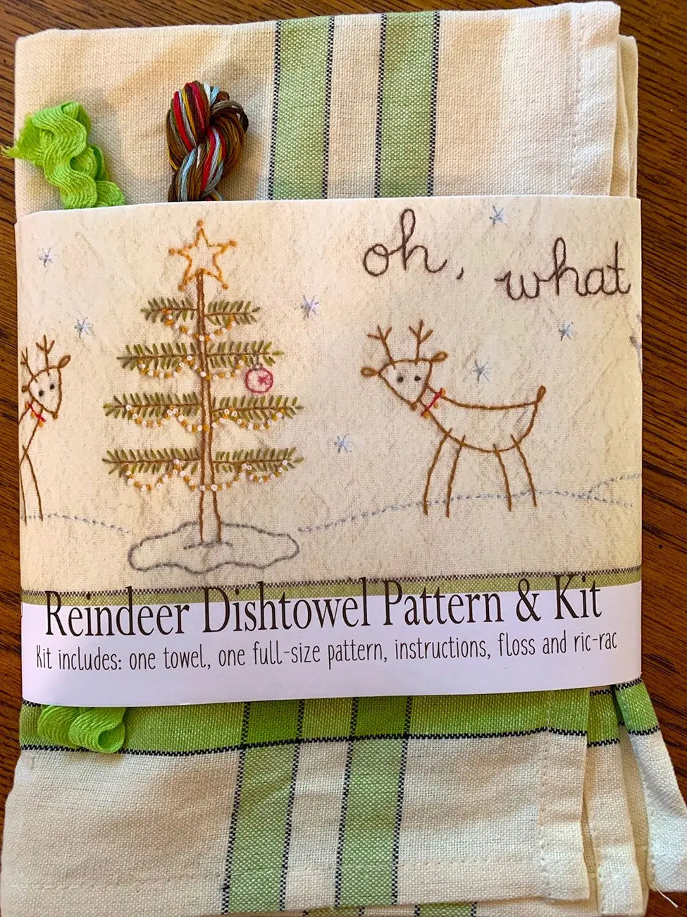 ¡Qué divertido! Kit de patrón de toalla de cocina y hilo