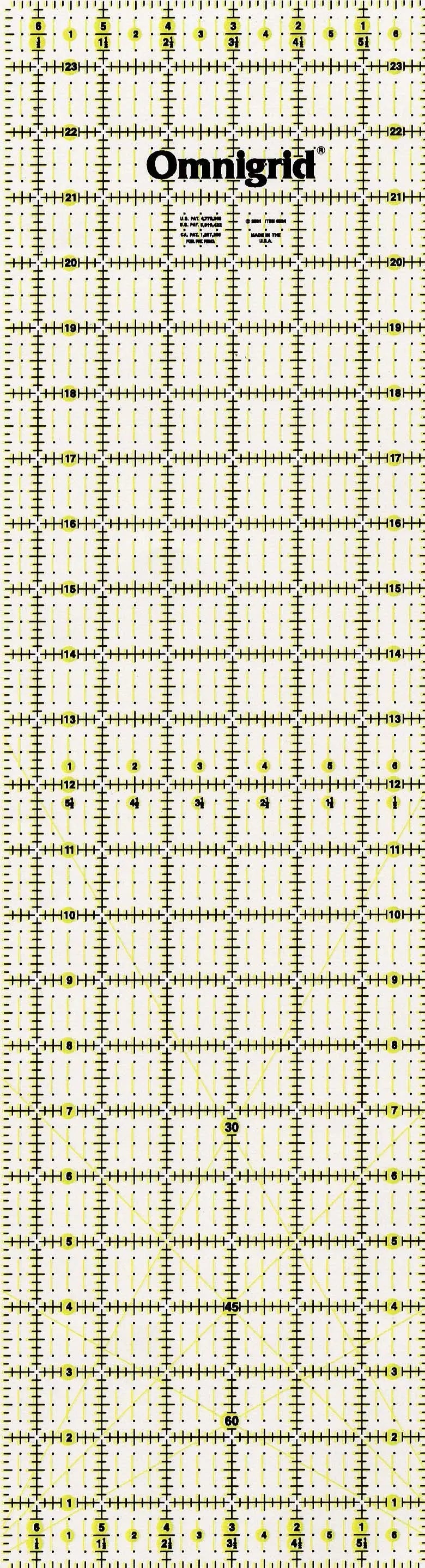 Omnigrid 6.5in x 24in Quilting Ruler