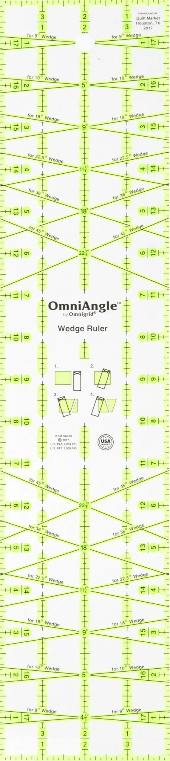 Règle d'angle mini Omnigrip 4in x 18in