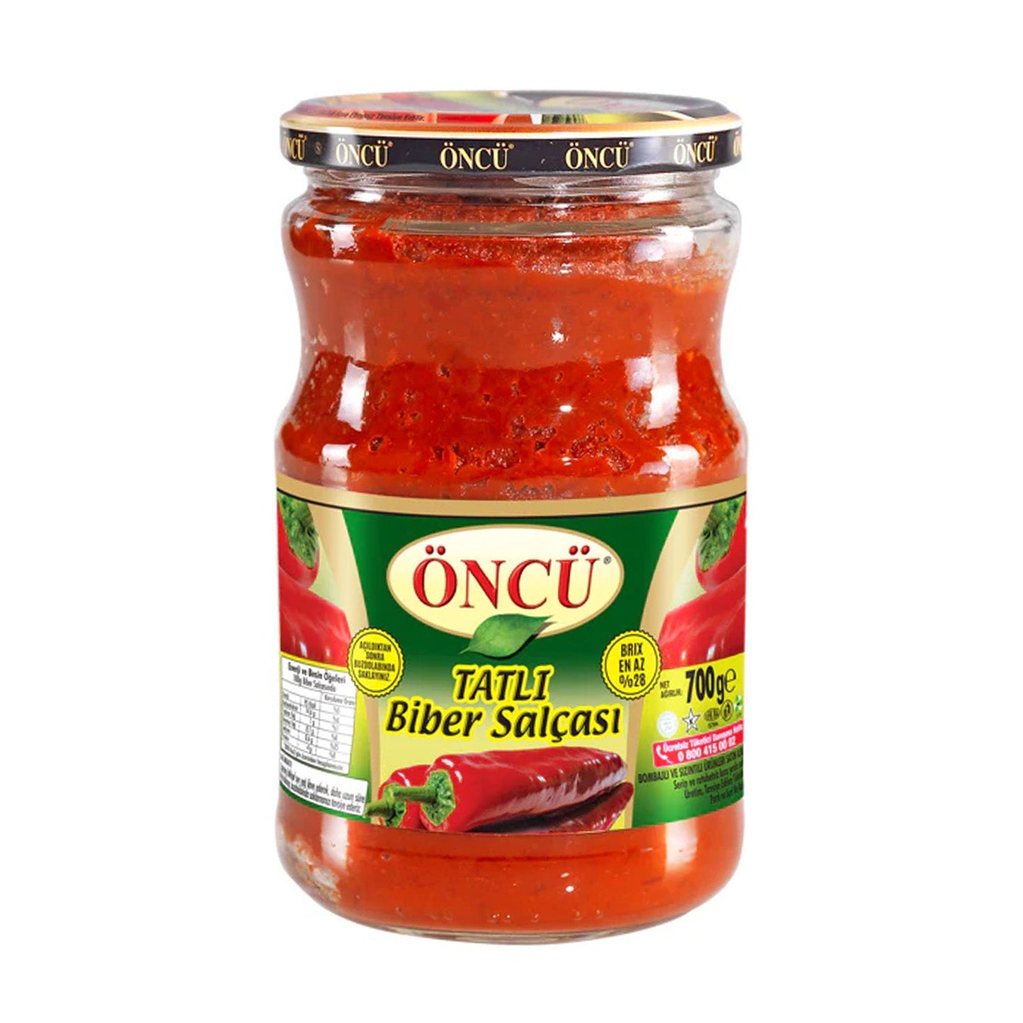 Öncü Mild Pepper Paste – 700g (Tatlı Biber Salçası)