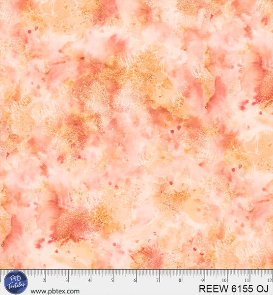 Orange Coral Underwater Reef 108" Cotton Wideback Fabric