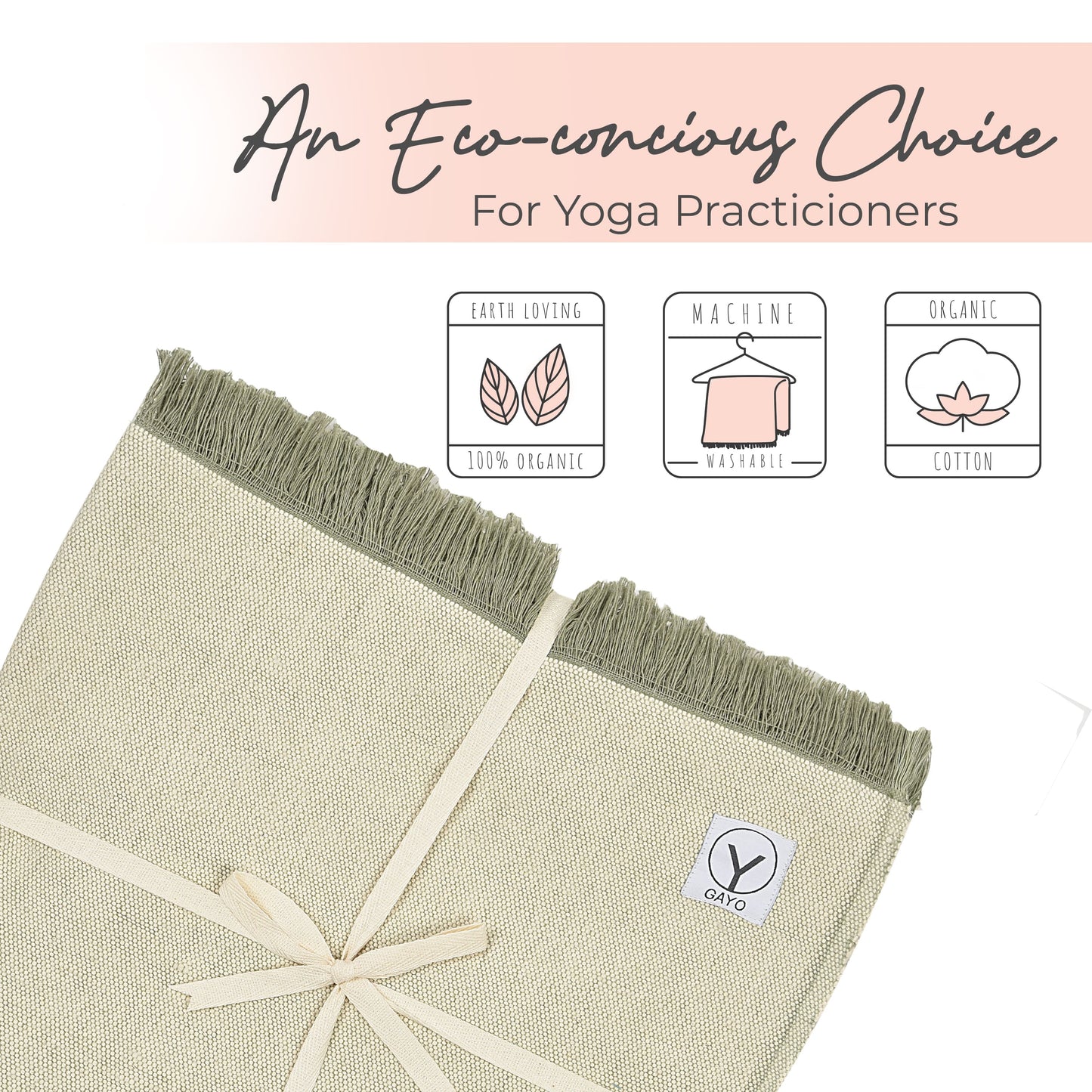 Sustainable Organic Cotton Yoga Blanket for Mindful Practices - Korvel